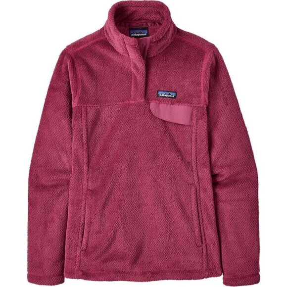Patagonia Re-Tool Snap-T Fleece Pullover M Dark Star Pink X-Dye Warm Cozy Pocket - Picture 1 of 5
